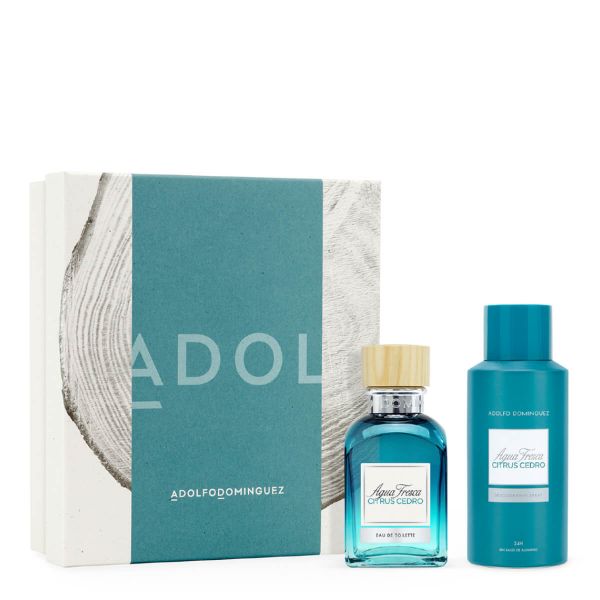 ADOLFO DOMINGUEZ COFRE AGUA FRESCA CITRUS CEDRO EDT X 120 ML.